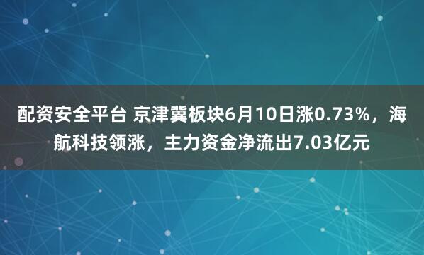 配资安全平台 京津冀板块6月10日涨0.73%，海航科技领涨，主力资金净流出7.03亿元